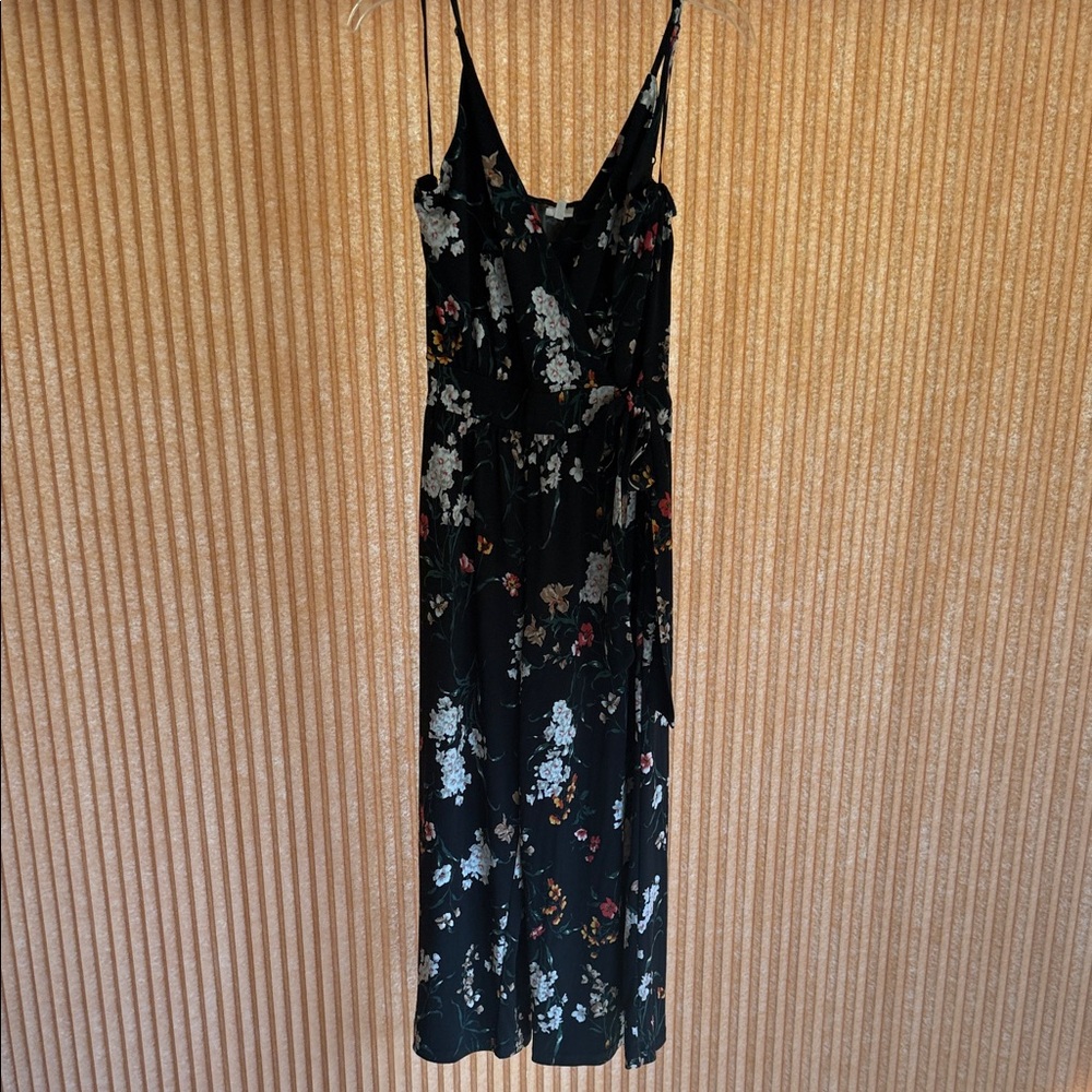 Floral Black Jumpsuit